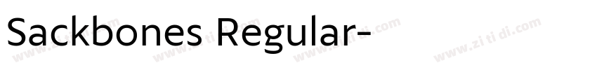 Sackbones Regular字体转换